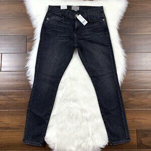 Current Elliott Women's Size 30 Black‎ Catscratch Destroy Stiletto Skinny Jeans